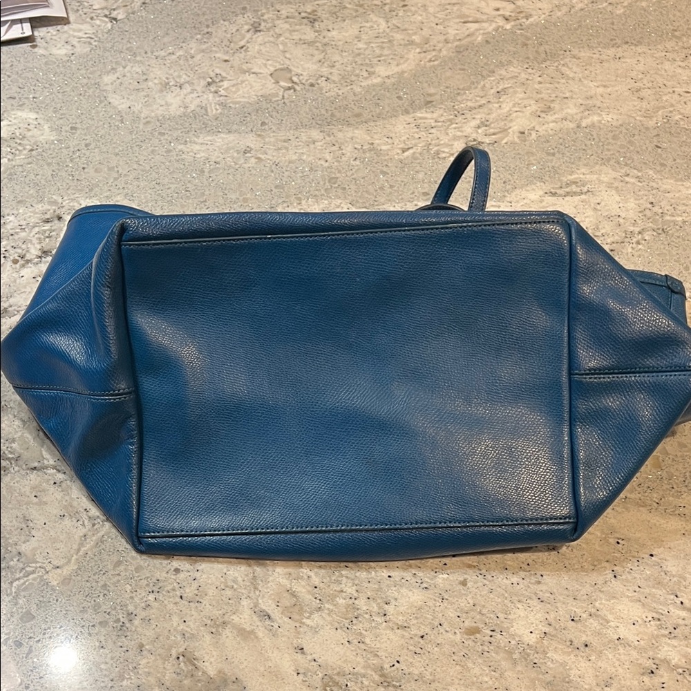 COACH glossy blue Leather Tote – (Slouchy & Soft) - Picture 15 of 15